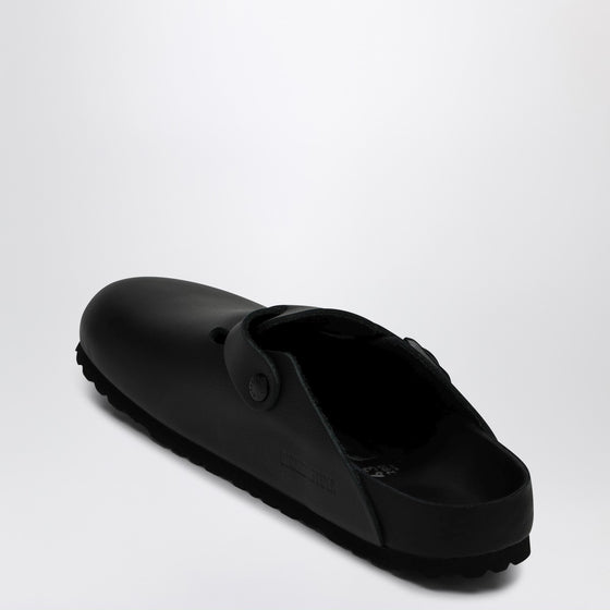 Birkenstock Boston slipper black in smooth leather