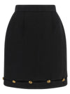 Versace Grain De Poudre Wool Skirt