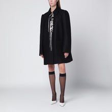  Dries Van Noten Black coat with embroidery detail