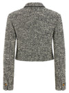 Versace Bouclé Wool Blend Blouson Jacket