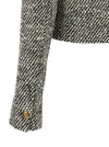 Versace Bouclé Wool Blend Blouson Jacket