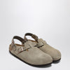 Birkenstock Taupe suede Tokyo slipper