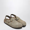 Birkenstock Taupe suede Tokyo slipper
