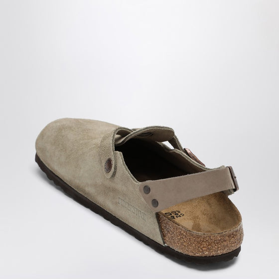 Birkenstock Taupe suede Tokyo slipper