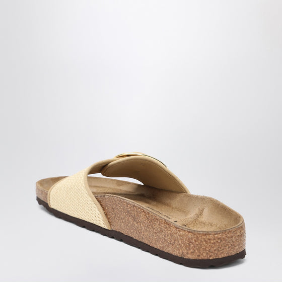 Birkenstock Madrid Big Buckle raffia slipper
