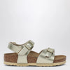 Birkenstock Rio metallic gold sandal