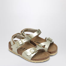  Birkenstock Rio metallic gold sandal