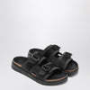 Birkenstock Shinjuku black leather and textile slipper