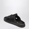 Birkenstock Shinjuku black leather and textile slipper