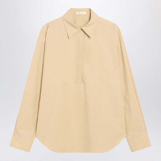 The Row Sand-colored Morgan cotton shirt