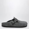 Birkenstock Boston suede clogs in charcoal