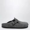 Birkenstock Boston suede clogs in charcoal