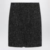 The Row Black wool bouclé skirt