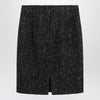 The Row Black wool bouclé skirt