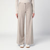 QUELLEDUE Grey mélange wool trousers