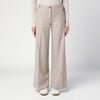 QUELLEDUE Grey mélange wool trousers