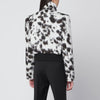 Dries Van Noten Double-breasted bomber with cow pattern