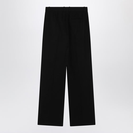 The Row Black wool trousers