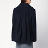 Dries Van Noten Navy blue wool-blend double-breasted coat