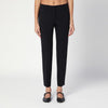 QUELLEDUE Black wool blend slim trousers