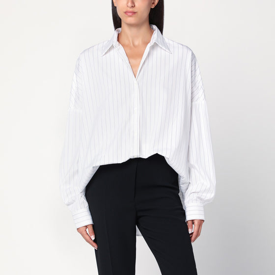 Dries Van Noten Wide white pinstriped shirt