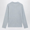 The Row Niosa oversized cotton-linen polo in ice blue