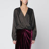 Dries Van Noten Loose brown shirt with striped pattern