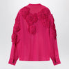 Dries Van Noten Fuchsia shirt with embossed roses
