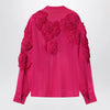 Dries Van Noten Fuchsia shirt with embossed roses