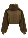 Pinko Bomber Jacket With Fur Inserts
