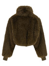 Pinko Bomber Jacket With Fur Inserts