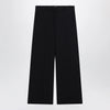 The Row Straight-leg low-rise wool gabardine pants in dark navy