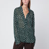 Dries Van Noten Green shirt with Irregular Polka Dot print