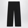 The Row Low-rise relaxed-fit cotton poplin trousers in black