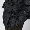 Dries Van Noten Black wrap shirt with jacquard texture