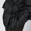 Dries Van Noten Black wrap shirt with jacquard texture
