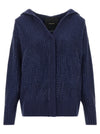 Pinko Seicento Cardigan With Rhinestones And Hood