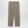 The Row Gianni tapered wool gabardine trousers in beige
