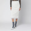 Dries Van Noten White midi skirt with fringes
