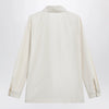 The Row Lucetta shantung silk shirt in vanilla