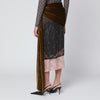 Dries Van Noten Draped skirt in silk and velvet