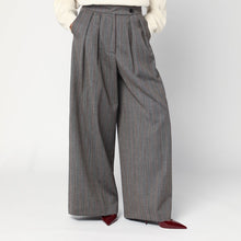  Dries Van Noten Wide gray wool palazzo pants