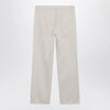 The Row Fargo jeans in lightly distressed cotton denim, ecru