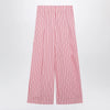 Dries Van Noten Wide pink striped trousers
