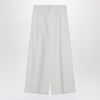 Dries Van Noten Wide white trousers in cotton