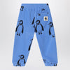 Mini Rodini Blue jogging trousers with penguins