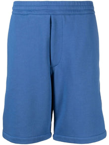  Alexander McQueen logo-tape jersey shorts