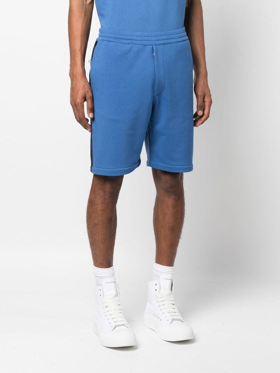 Alexander McQueen logo-tape jersey shorts