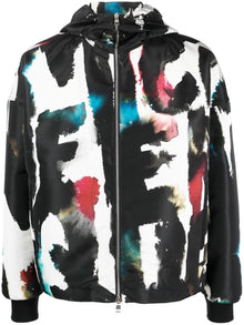  Alexander McQueen Graffiti-print Hooded Windbreaker