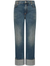 Alexander McQueen turn-up Hem straight-leg Jeans